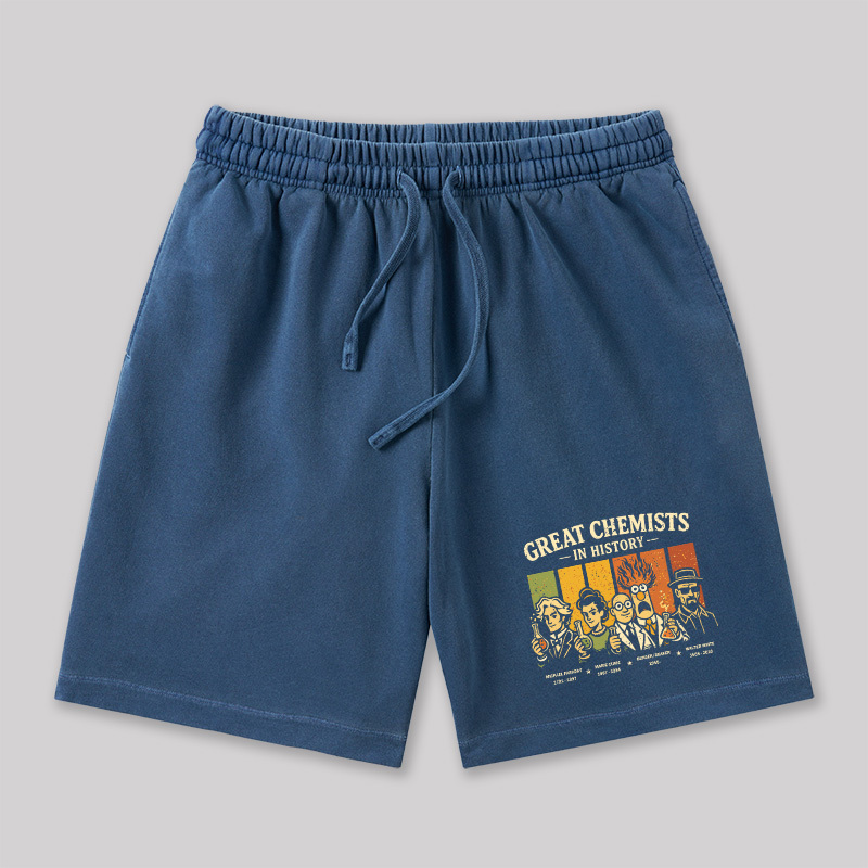 Great Chemists In History Geeky Washed Shorts