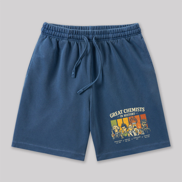 Great Chemists In History Geeky Washed Shorts