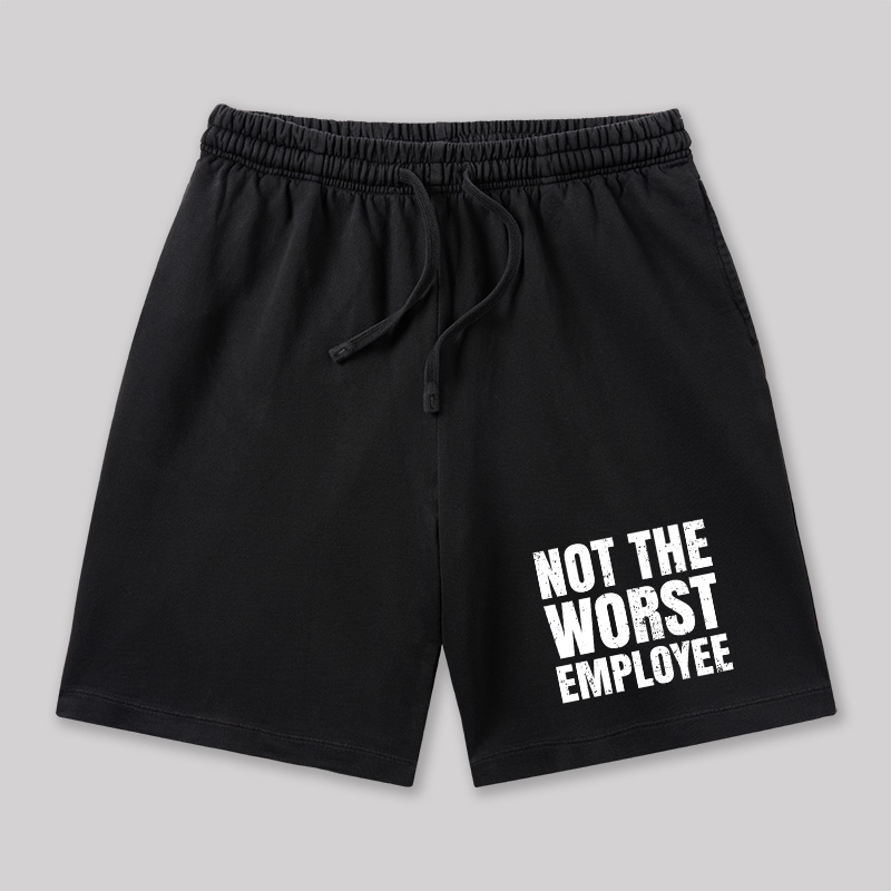 Not The Worst Emplogee Geeky Washed Shorts
