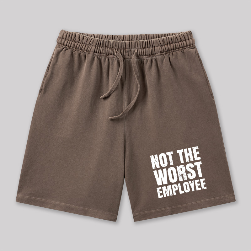 Not The Worst Emplogee Geeky Washed Shorts
