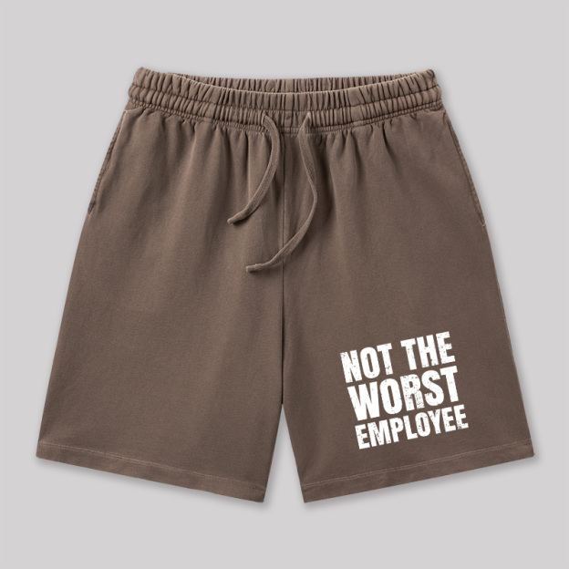 Not The Worst Emplogee Geeky Washed Shorts