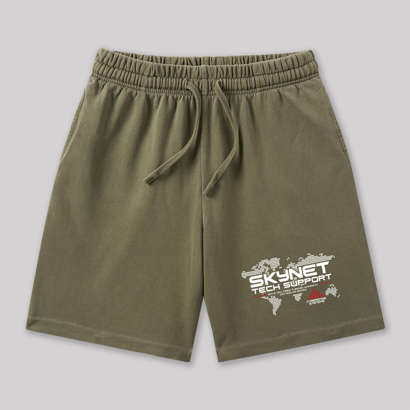 Skynet Tech Support Geeky Washed Shorts