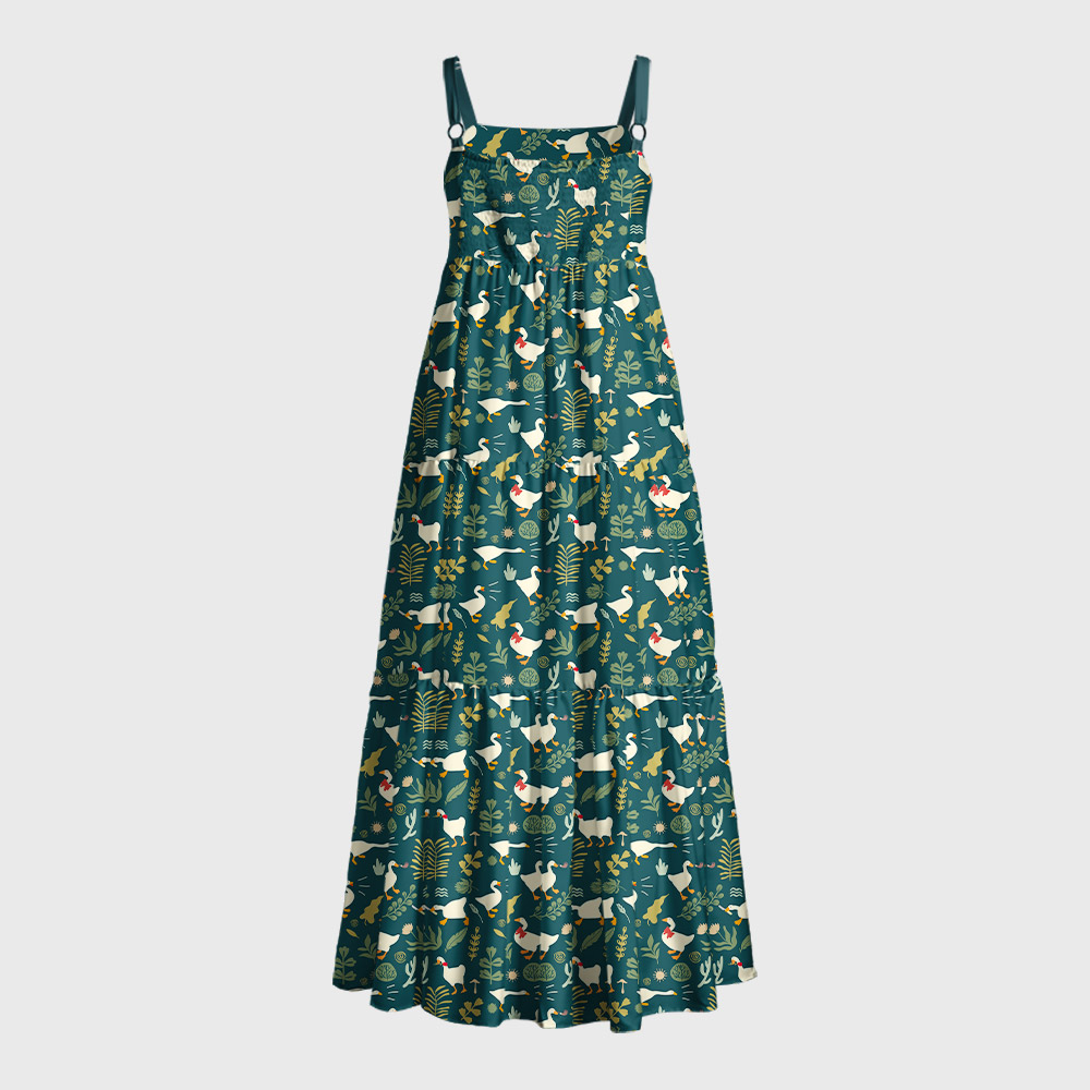 Goose Geek Tiered Cami Maxi Dress