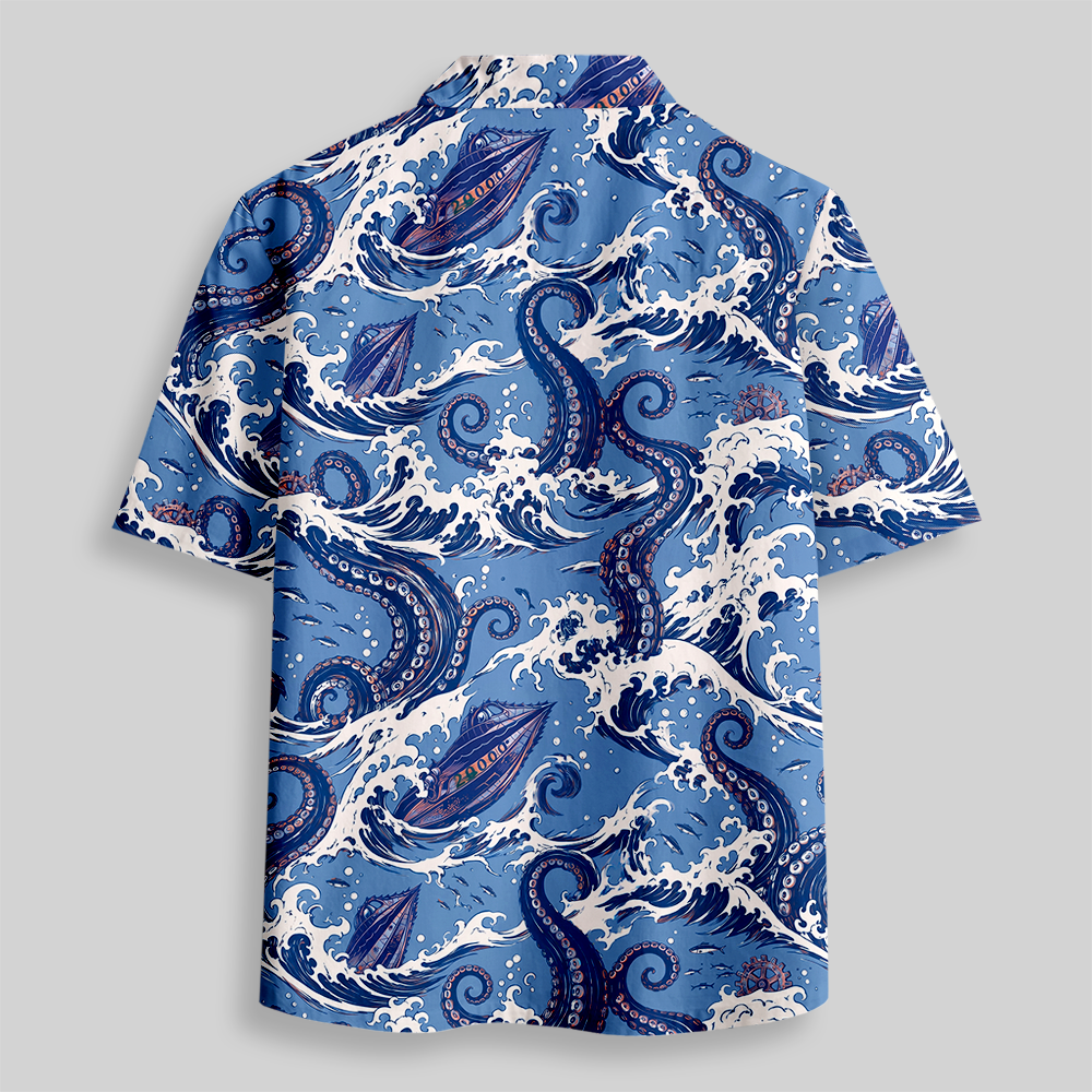 Waves of the Unknown Button Up Pocket Shirt
