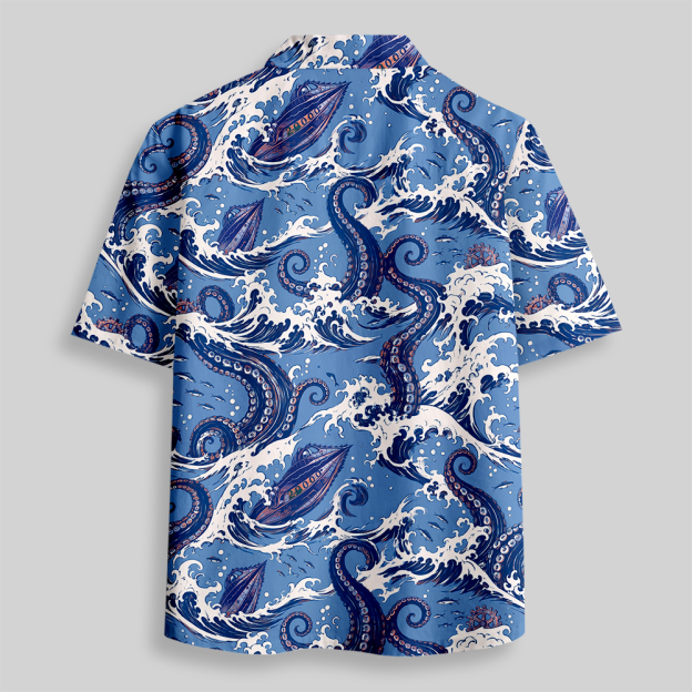 Waves of the Unknown Button Up Pocket Shirt