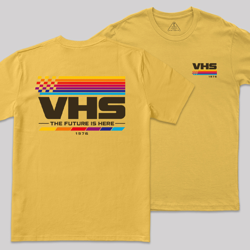 VHS The Future Is Here Front and Back Printed Geek T-Shirt