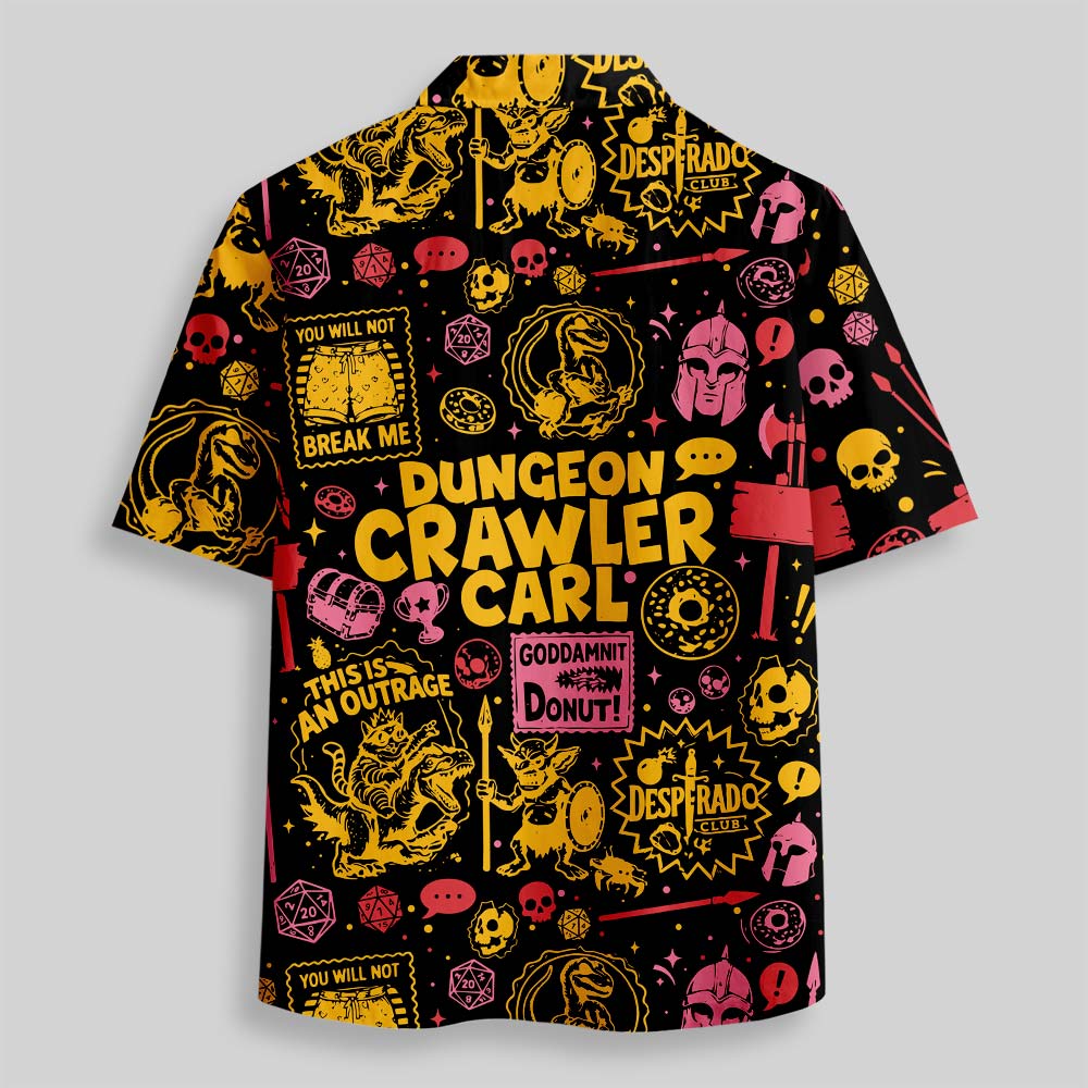 Dungeon Crawler Chaos Button Up Pocket Shirt