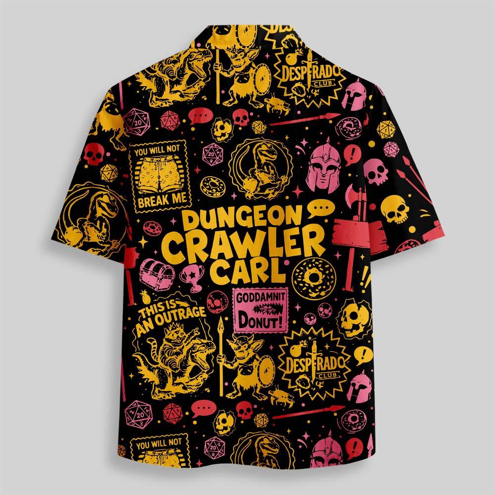 Dungeon Crawler Chaos Button Up Pocket Shirt