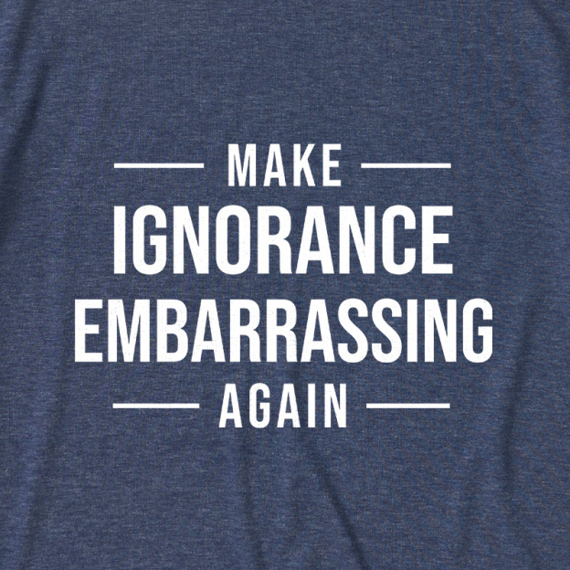 Make Ignorance Embarrassing Again Ultra Soft Heather Tee