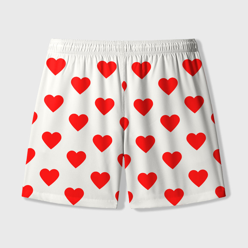 Carl's Sacred Hearts Short Geek Hawaiian Swim Trunks