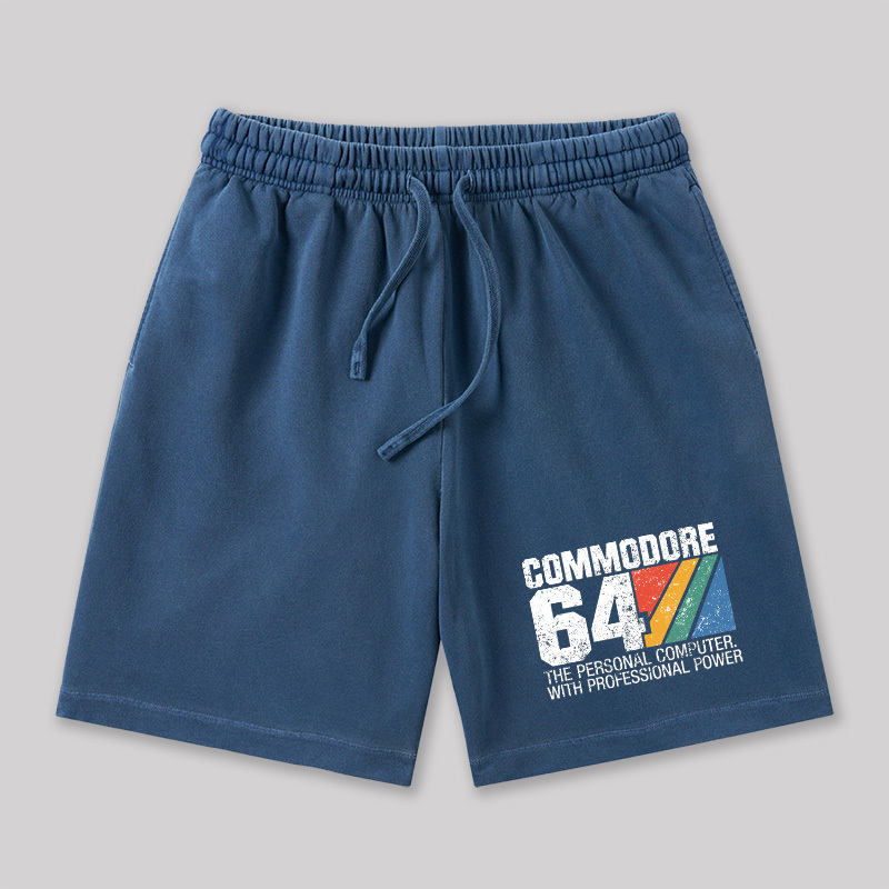 Commodore 64 Retro Geeky Washed Shorts