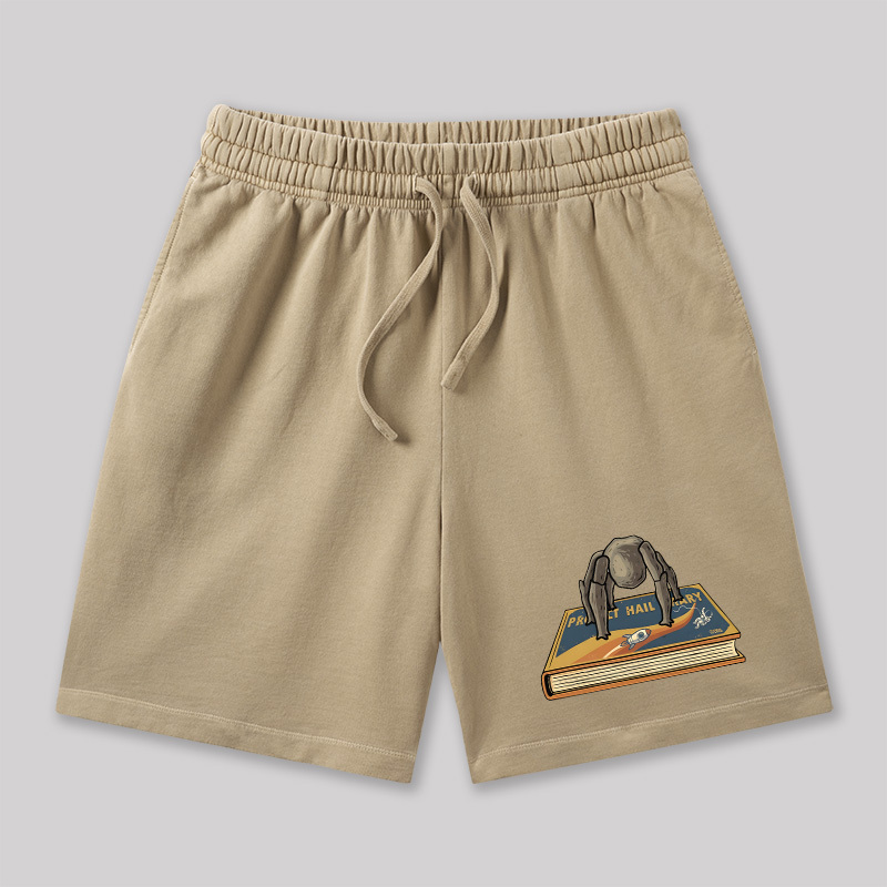 Funny Rocky Geeky Washed Shorts