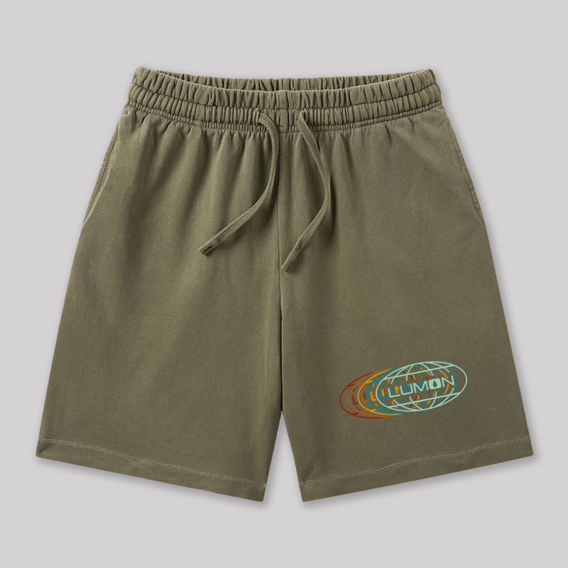 Retro Industry Geeky Washed Shorts