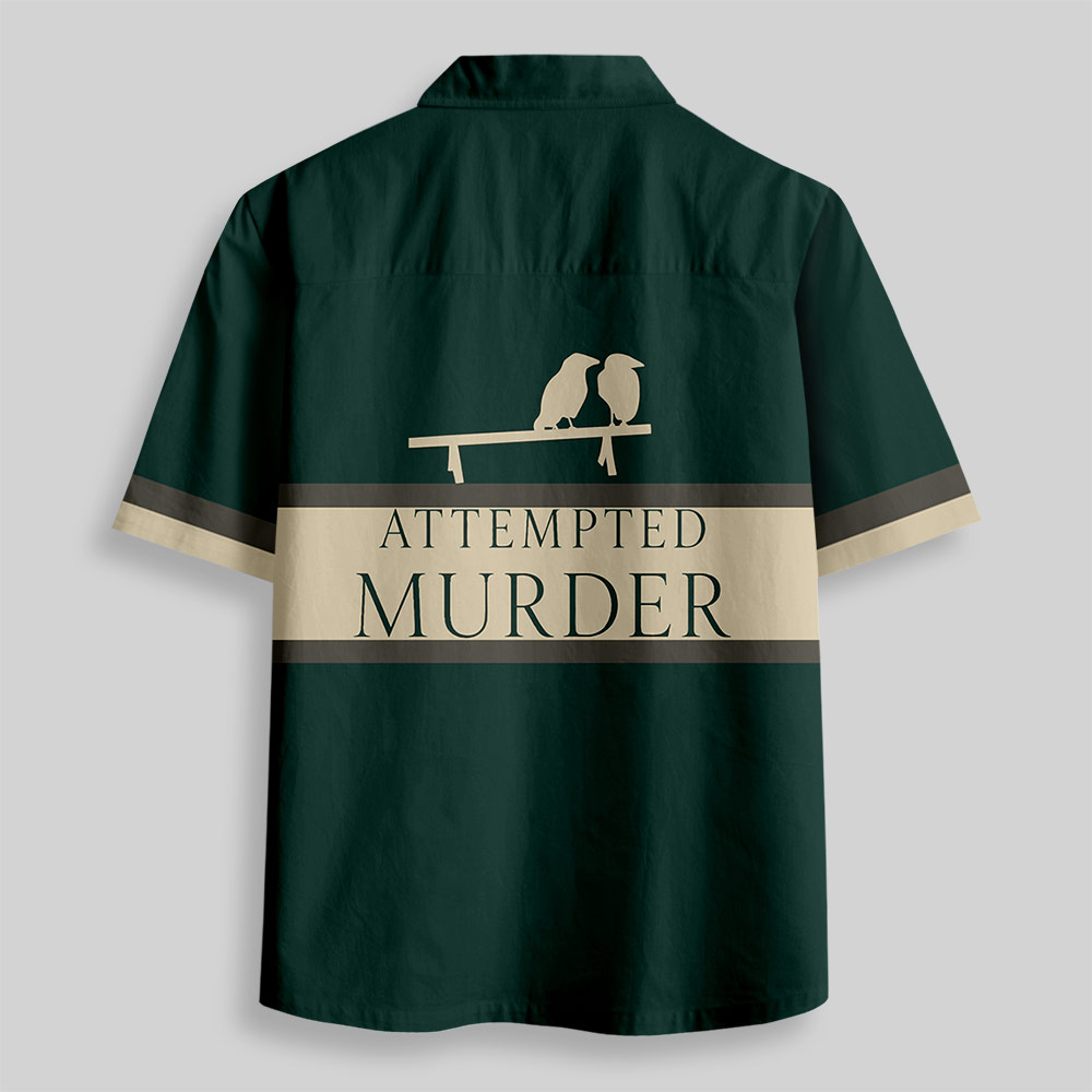 Attempted Murder Button Up Pocket Shirt