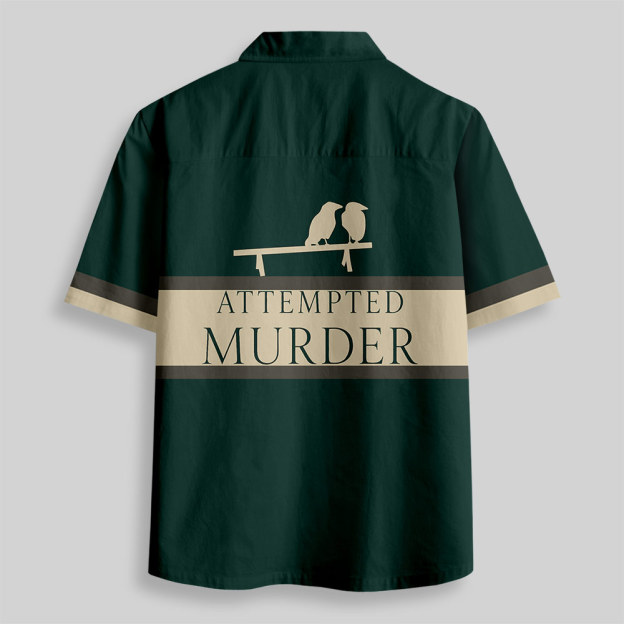 Attempted Murder Button Up Pocket Shirt