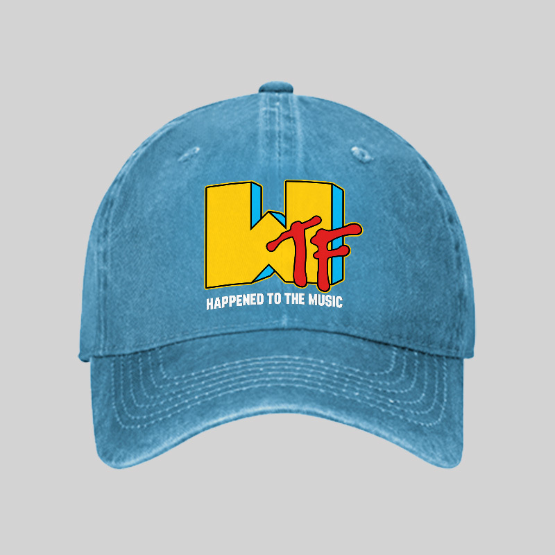 WTF Happened To The Music Washed Vintage Baseball Cap