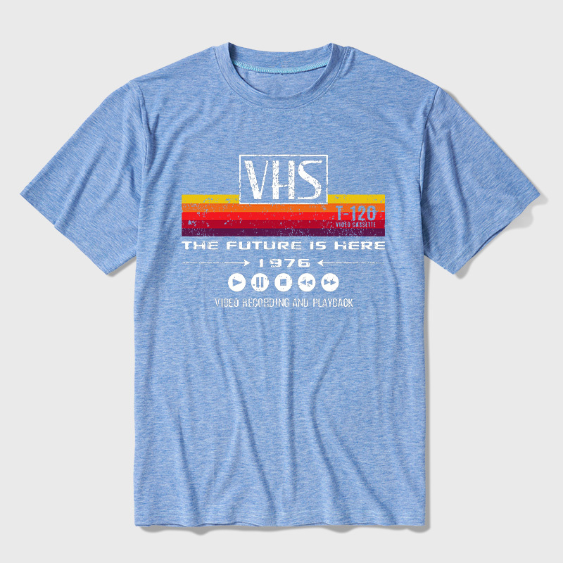 VHS The Future Is Here 1976 Ultra Soft Heather Tee