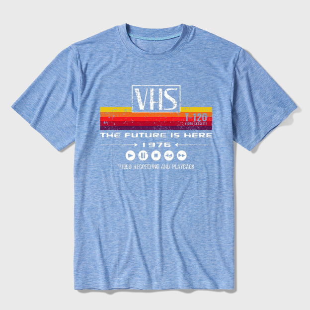 VHS The Future Is Here 1976 Ultra Soft Heather Tee