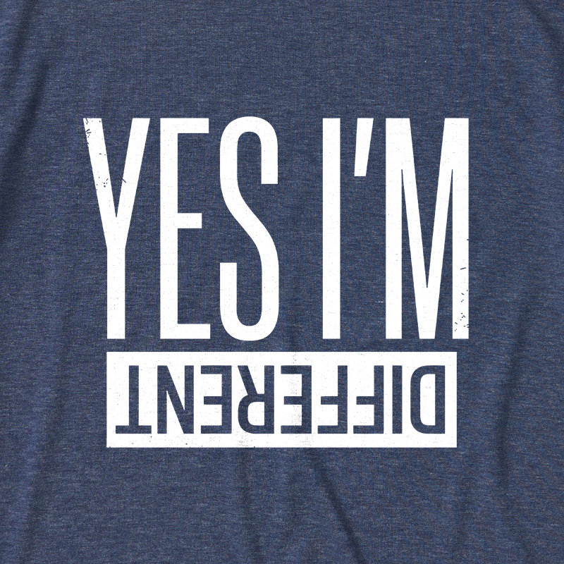 Yes I'm Different Ultra Soft Heather Tee