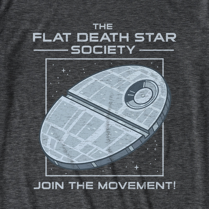 The Flat Death Star Society Ultra Soft Heather Tee