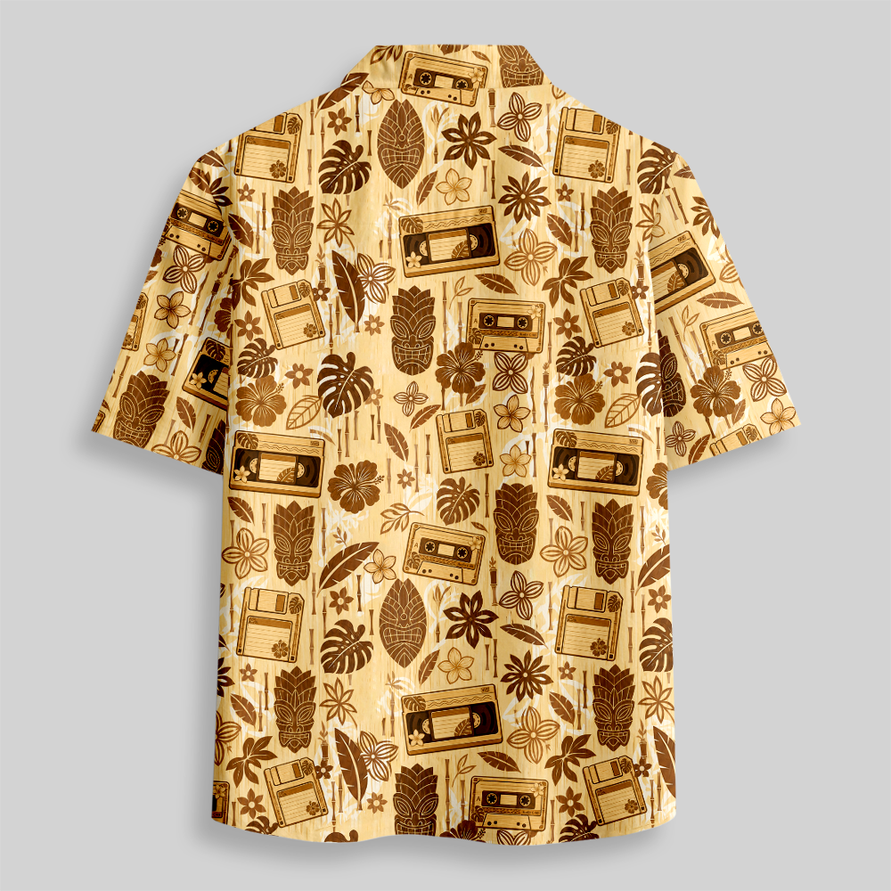 Tropical Rewind Button Up Pocket Shirt