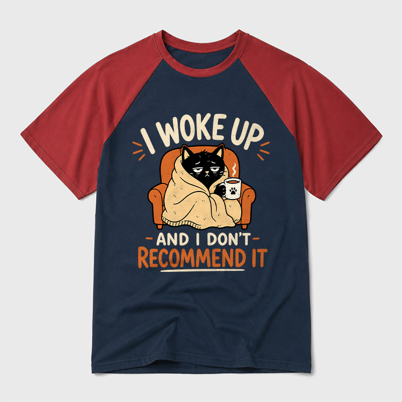 I Woke Up And I Don't Recommend It Geek Retro Raglan T-Shirt
