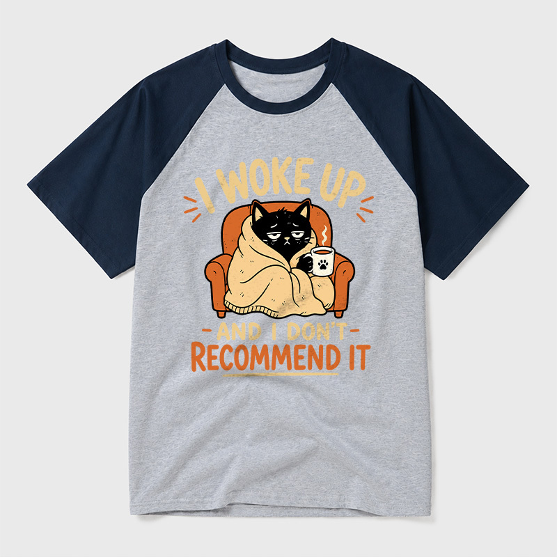 I Woke Up And I Don't Recommend It Geek Retro Raglan T-Shirt