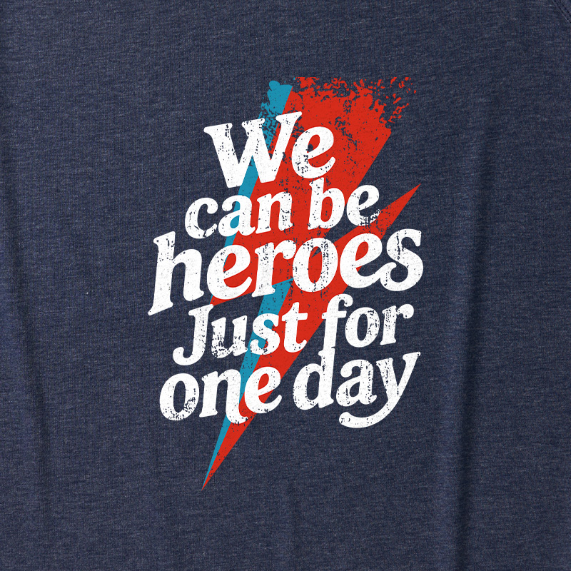 We Can Be Heroes Just For One Day Ultra Soft Heather Tank