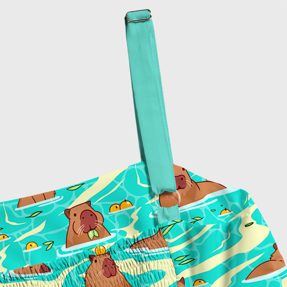 Capybara Swimming Hawaii Geek Tiered Cami Maxi Dress