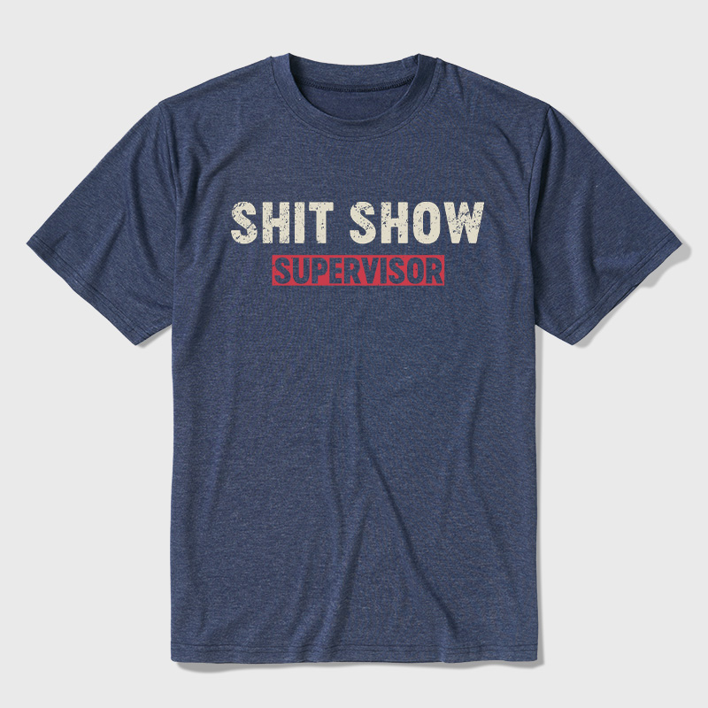 Shit Show Supervisor Ultra Soft Heather Tee