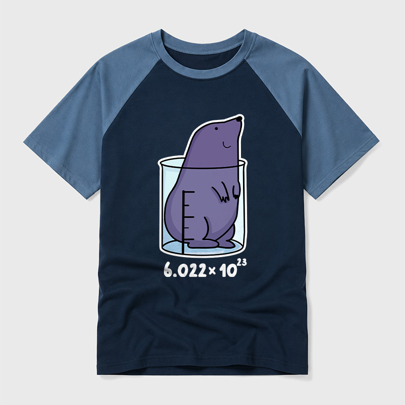 Chemistry Mole Geek Retro Raglan T-Shirt