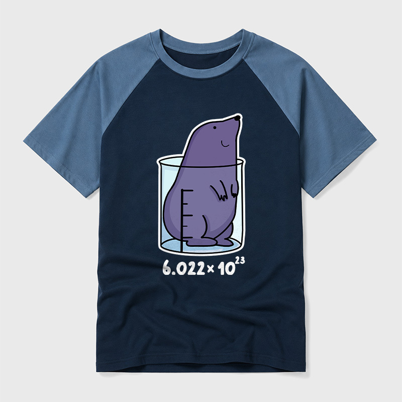 Chemistry Mole Geek Retro Raglan T-Shirt