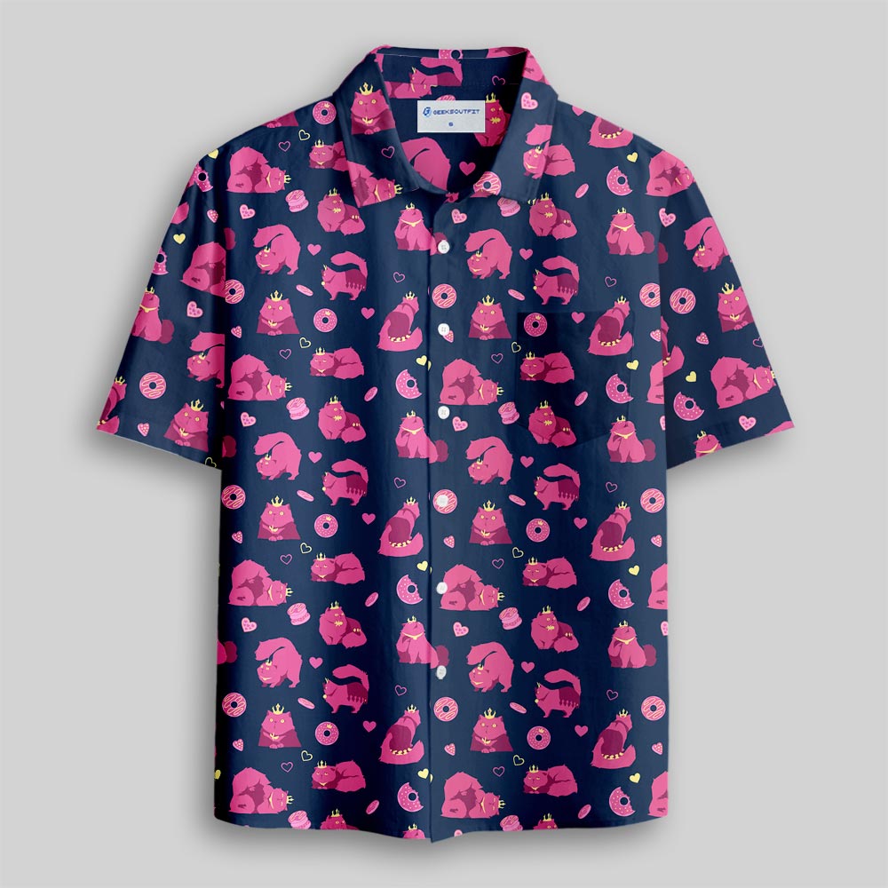 Princess Donut Night Crawl Button Up Pocket Shirt
