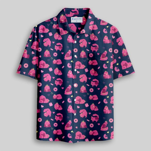 Princess Donut Night Crawl Button Up Pocket Shirt