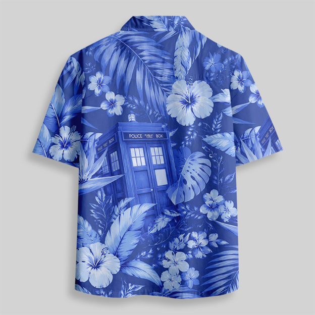 Indigo Garden Portal Button Up Pocket Shirt