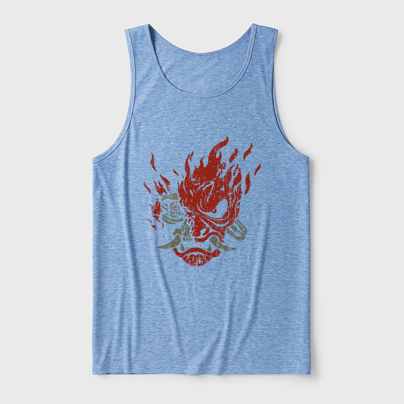 Cyberpunk Samurai Ultra Soft Heather Tank