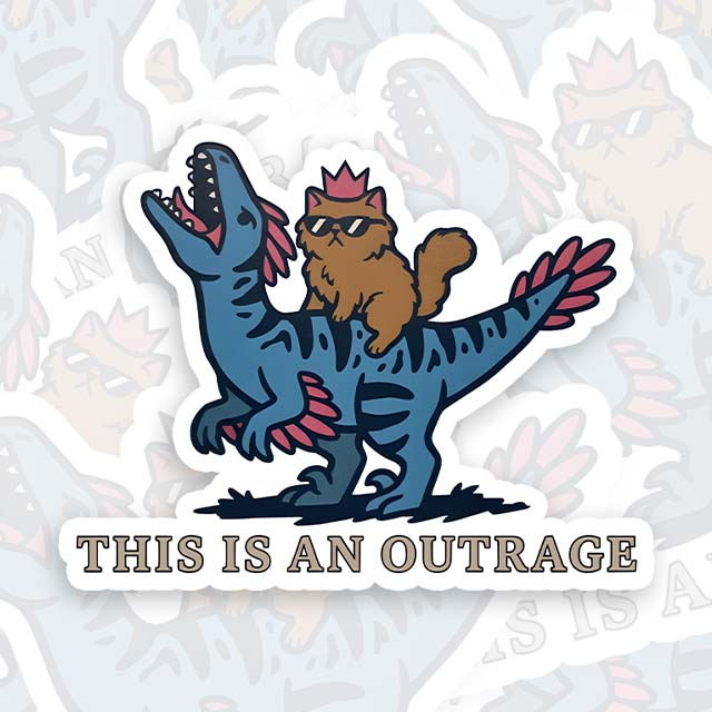 This Is An Outrage Geek Sticker