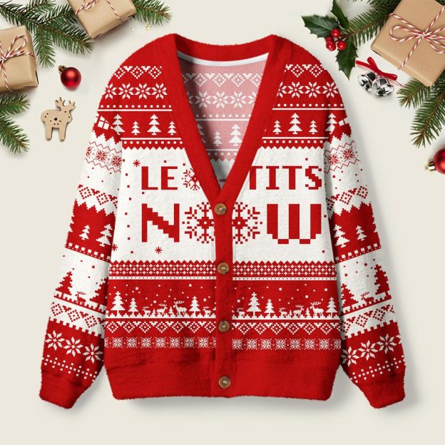 Le Tits Now Geek Ugly Cardigan Sweaters