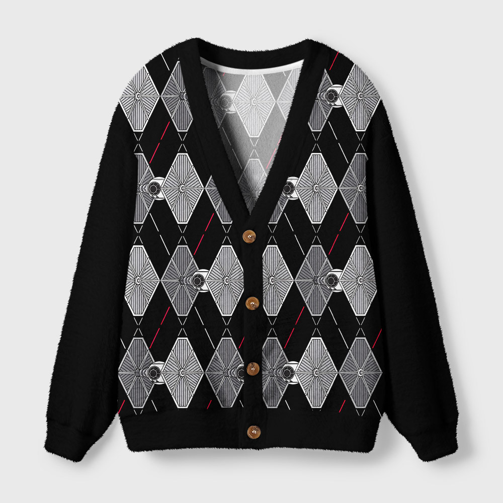 Geeksoutfit Tie Spaceship Geek Ugly Cardigan Sweaters  for Sale
