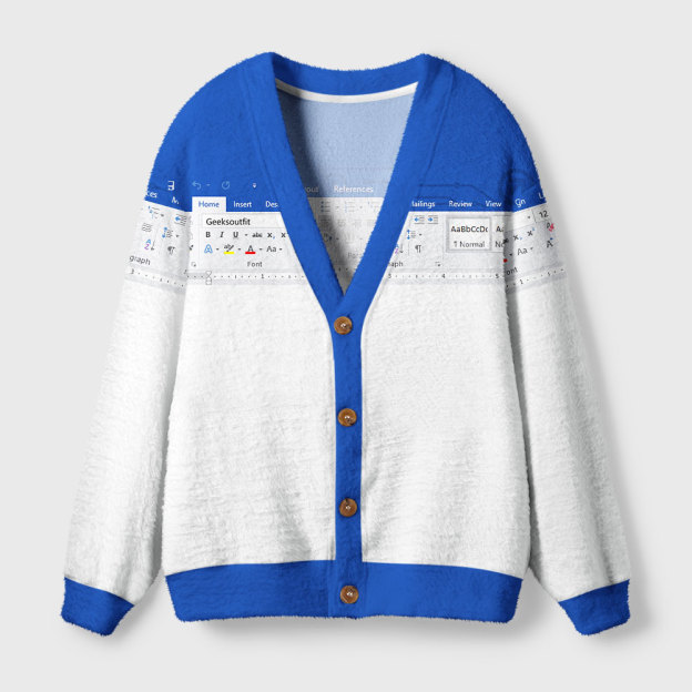 Word Funny Geek Ugly Cardigan Sweaters