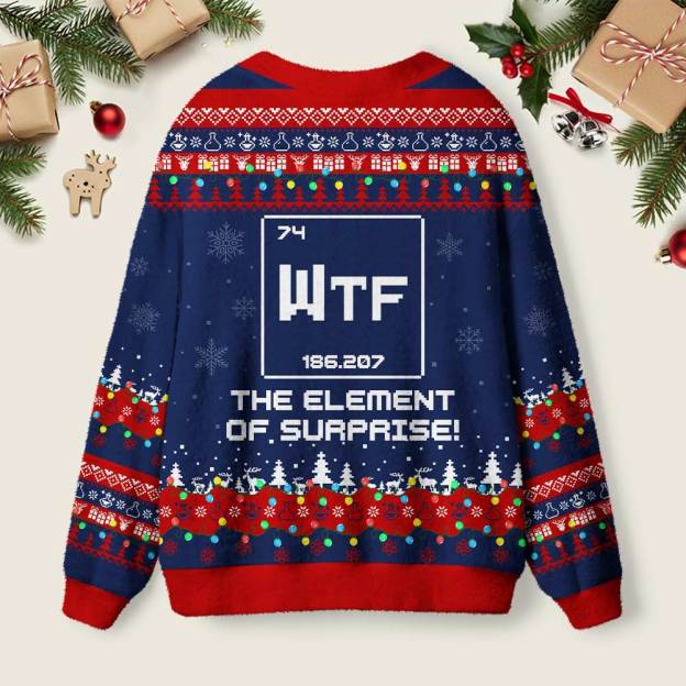 WTF Funny Geek Ugly Cardigan Sweaters