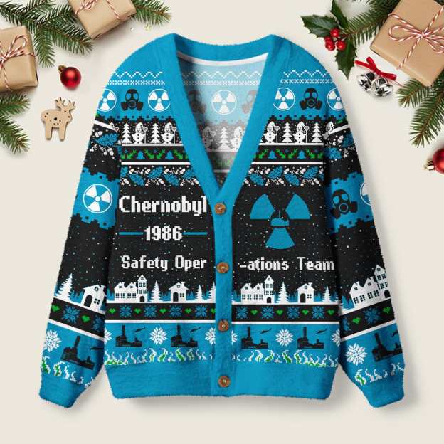 Chernobyl 1986 Geek Ugly Cardigan Sweaters