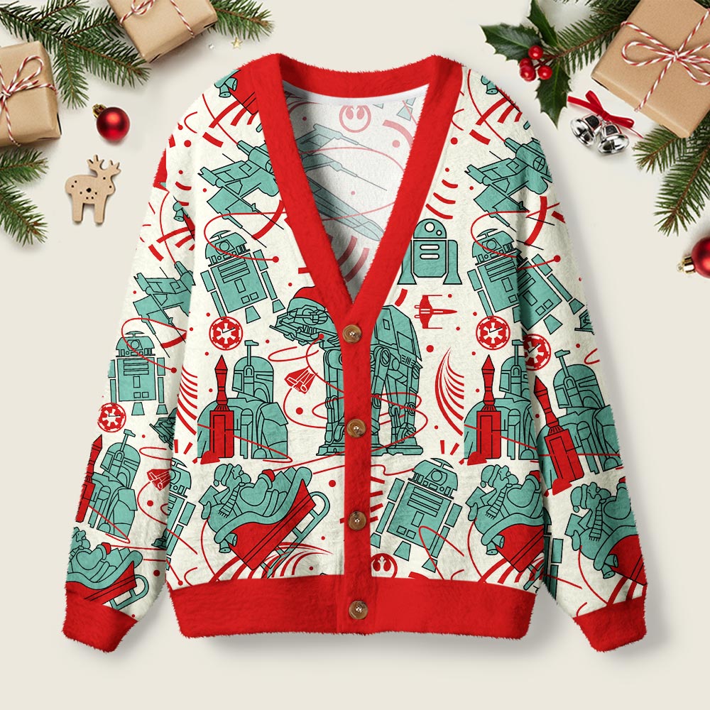 Christmas Scifi Wars AT-AT Geek Ugly Cardigan Sweaters