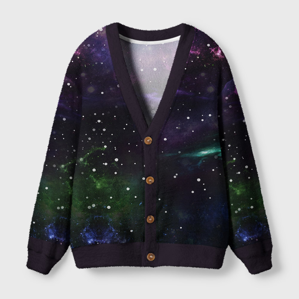 Beautiful Nebula Outer Space Geek Ugly Cardigan Sweaters