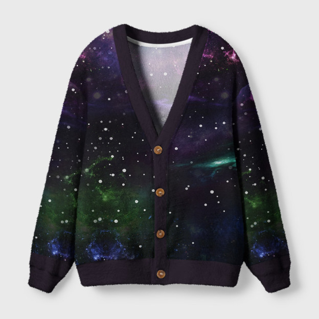 Beautiful Nebula Outer Space Geek Ugly Cardigan Sweaters