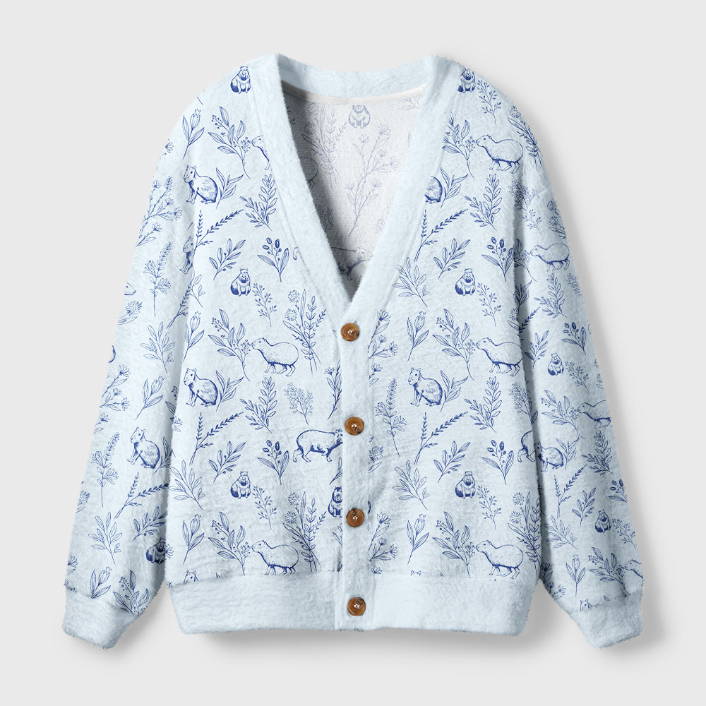 Capybara Geek Ugly Cardigan Sweaters