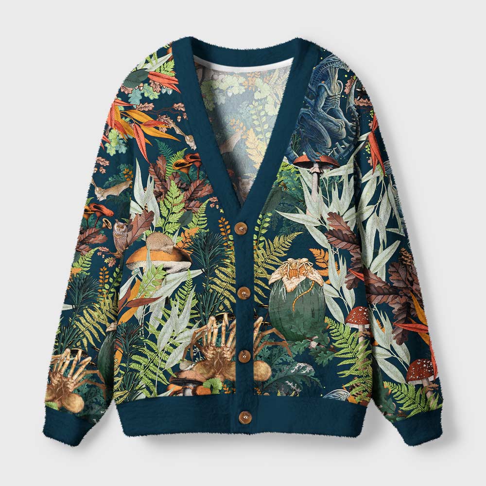 Jungle Alien Geek Ugly Cardigan Sweaters