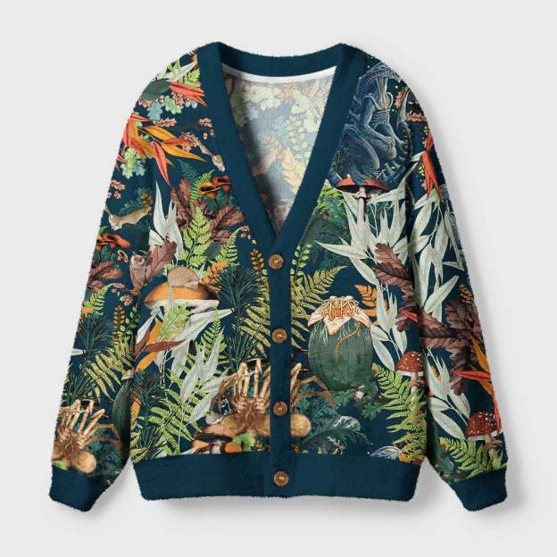 Jungle Alien Geek Ugly Cardigan Sweaters