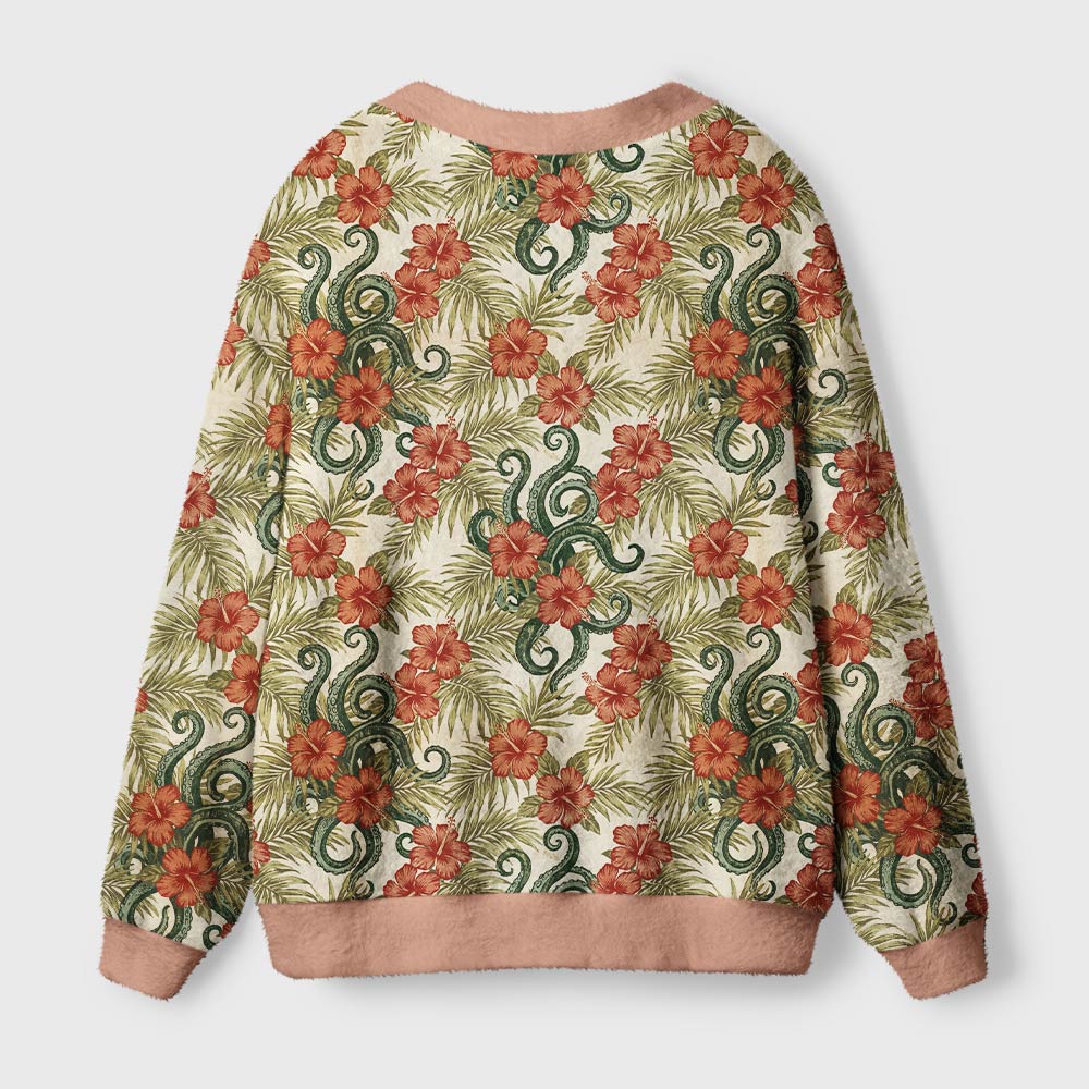 Tropical Snake Geek Ugly Cardigan Sweaters