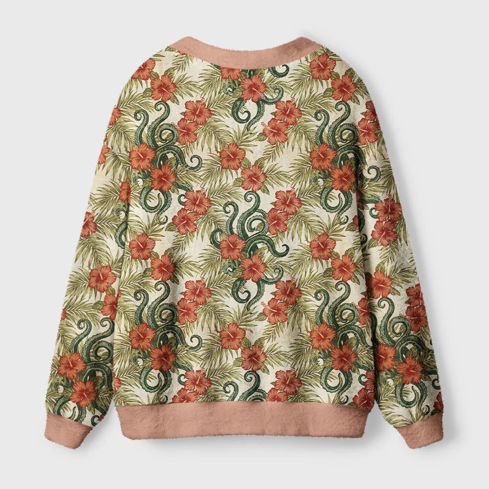 Tropical Snake Geek Ugly Cardigan Sweaters
